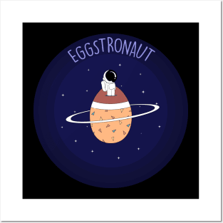 Astronaut in Egg Planet Easter for Easter Egg Posters and Art